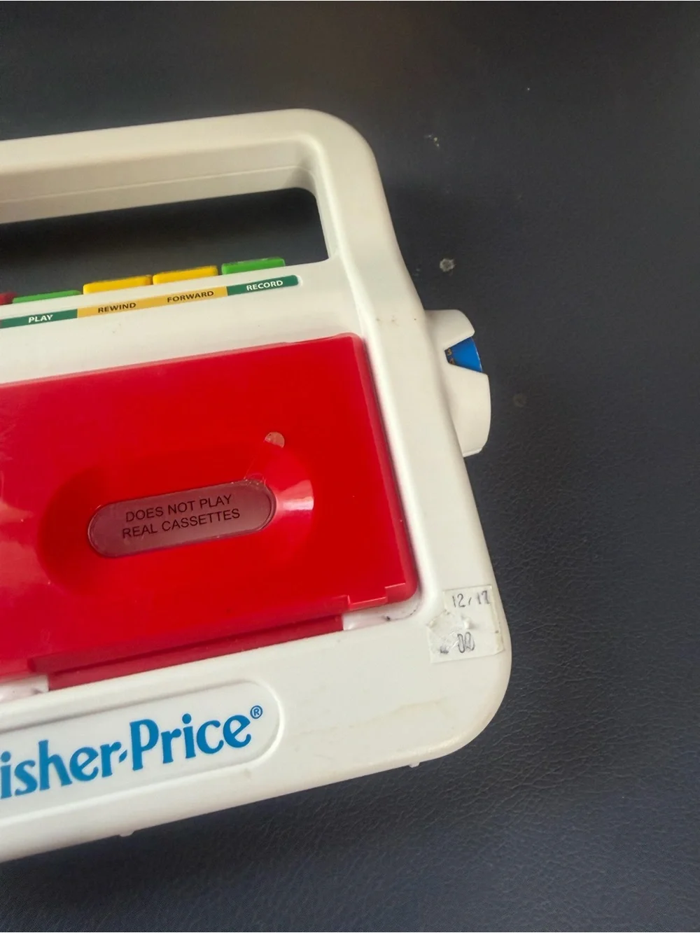 Fisher-Price White Kids Music Player with Red Panel and Red Microphone